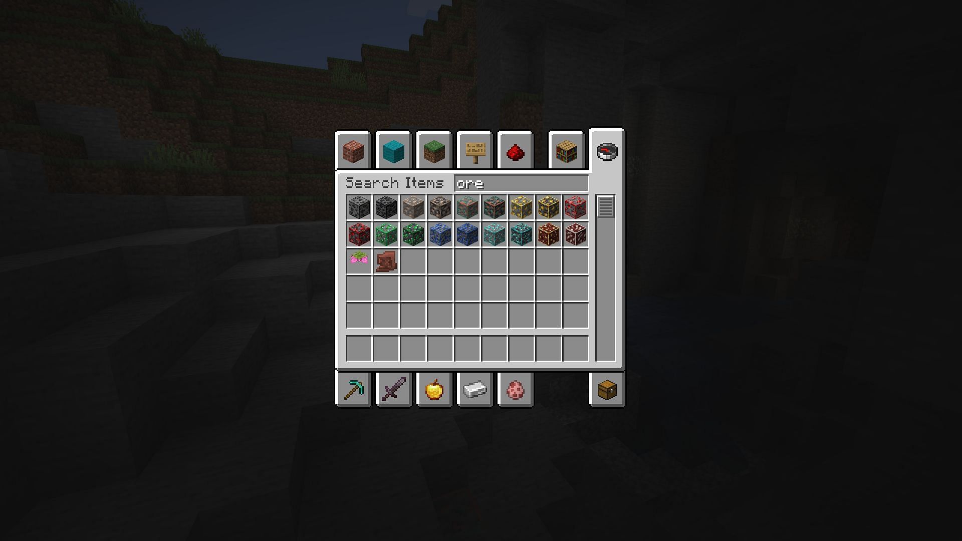 This texture pack makes it easy to find ore in the overworld and the Nether (Image via Mojang)