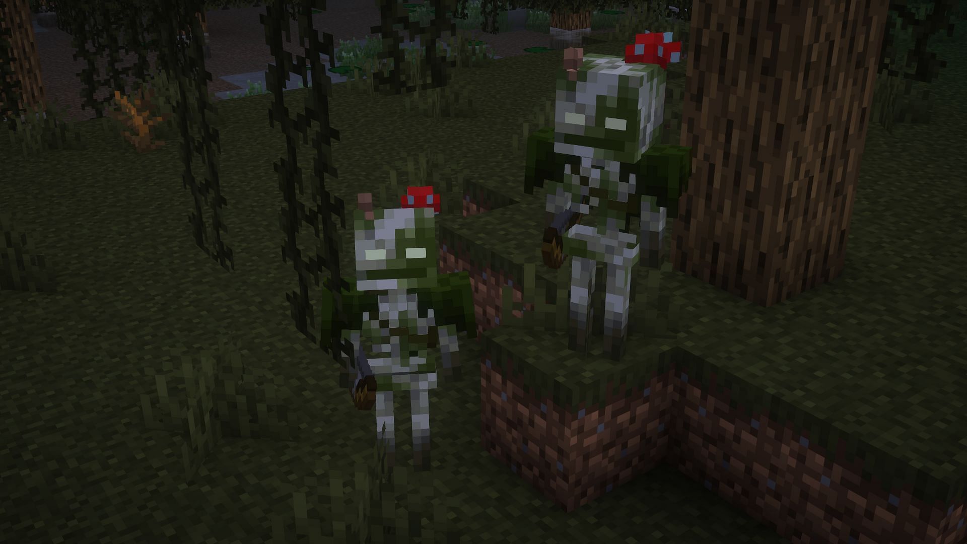 Minecraft bogged skeleton mob: Location, drops, attacks, and more