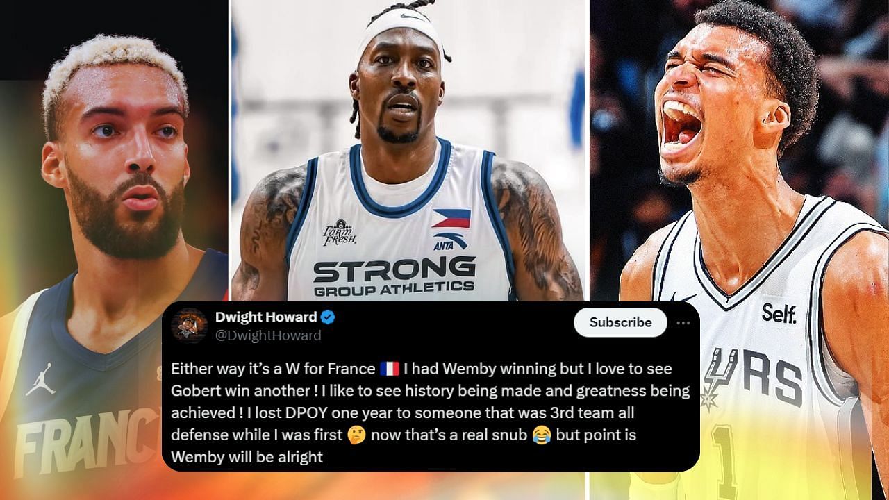 &ldquo;W for France&rdquo; - Dwight Howard hails praise for Rudy Gobert on bagging 4th DPOY, lauds Victor Wembanyama as runner-up