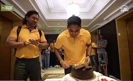 [Watch] CSK cricketers and support staff celebrate Tushar Deshpande's birthday ahead of IPL 2024 game vs RCB