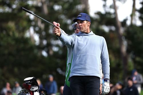 Tom Brady at AT&T Pebble Beach Pro-Am - Round One