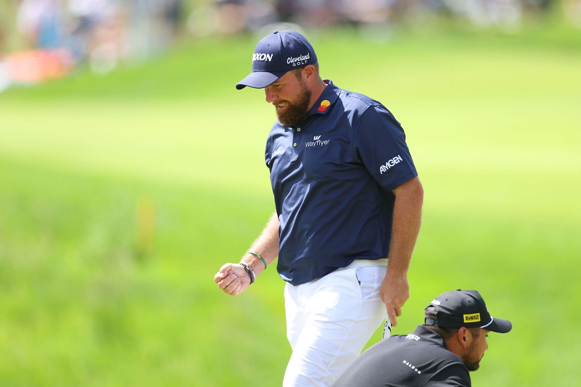 Shane Lowry after a putt at the PGA Championship