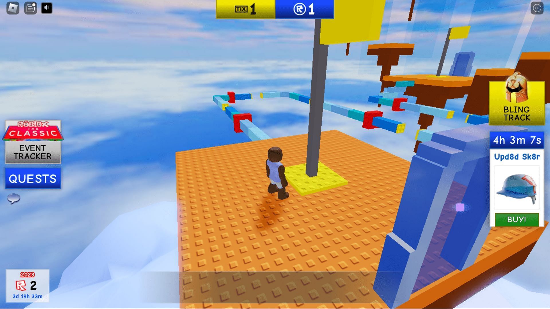 Obby of Doom in The Classic Hub gameplay (Image via Roblox)