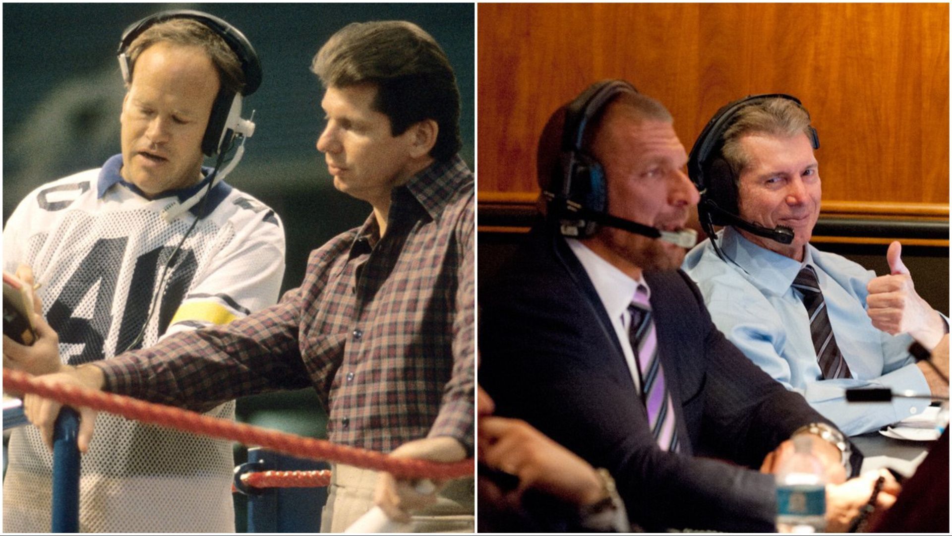 Vince McMahon hard at work booking WWE events