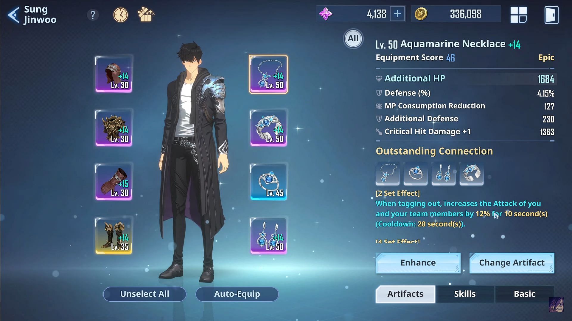 Sung Jinwoo build (Image via Netmarble || YouTube/RoKage)