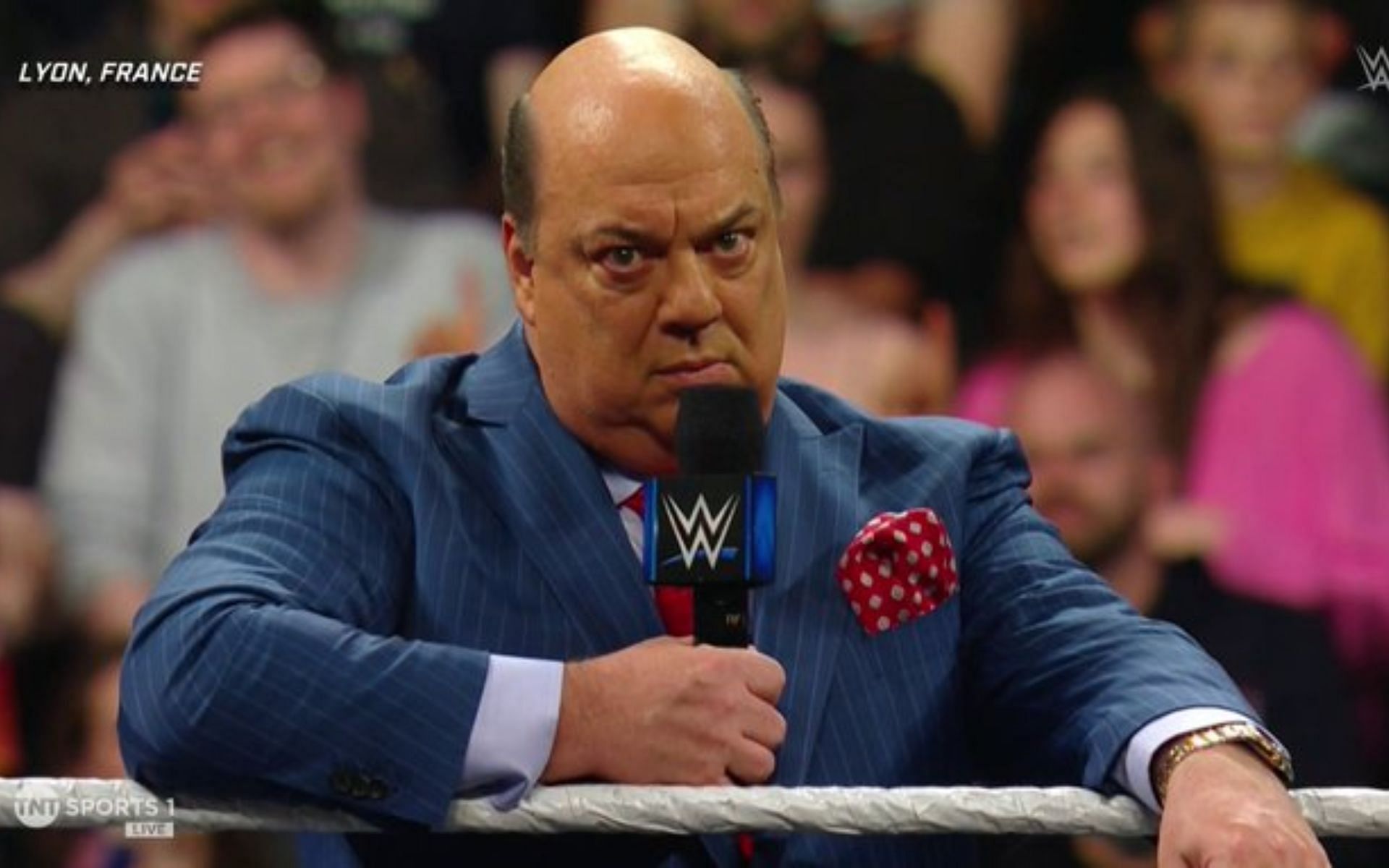 [VIDEO] Paul Heyman is hit with a 3-word chant from the audience in France on WWE SmackDown