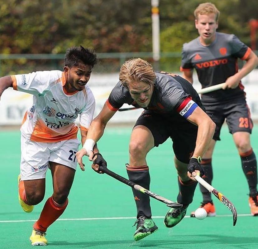 Mohammed Raheel Mouseen made his India debut in the FIH Pro League 2022-23 (Image Credits: Mohammed Raheel Mouseen/Instagram)