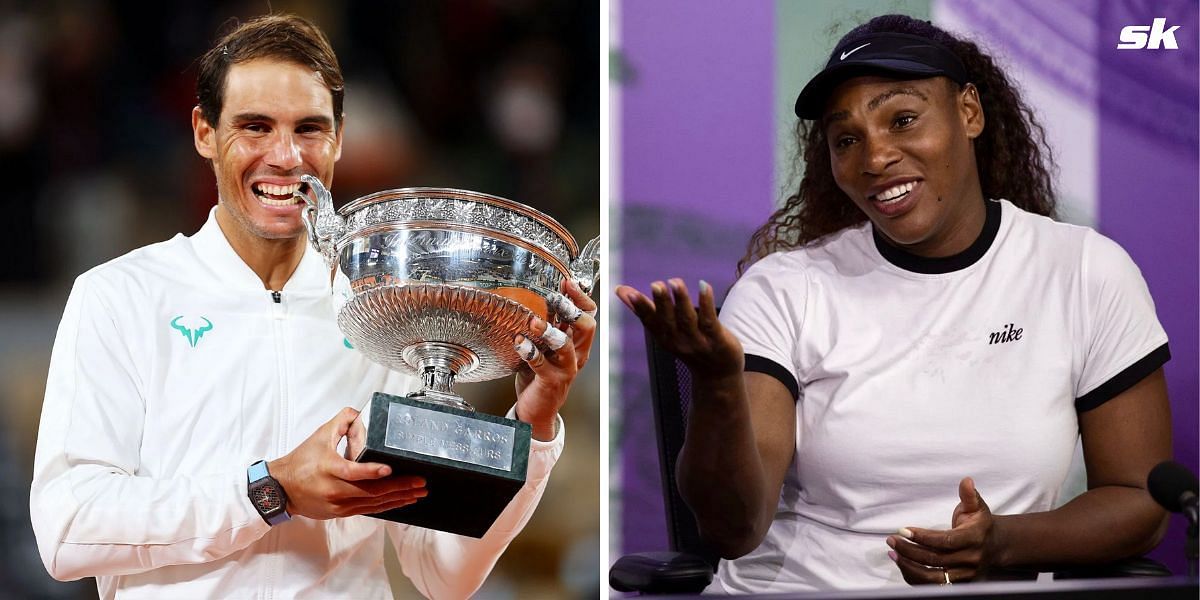 Rafael Nadal (L) and Serena Williams (R)