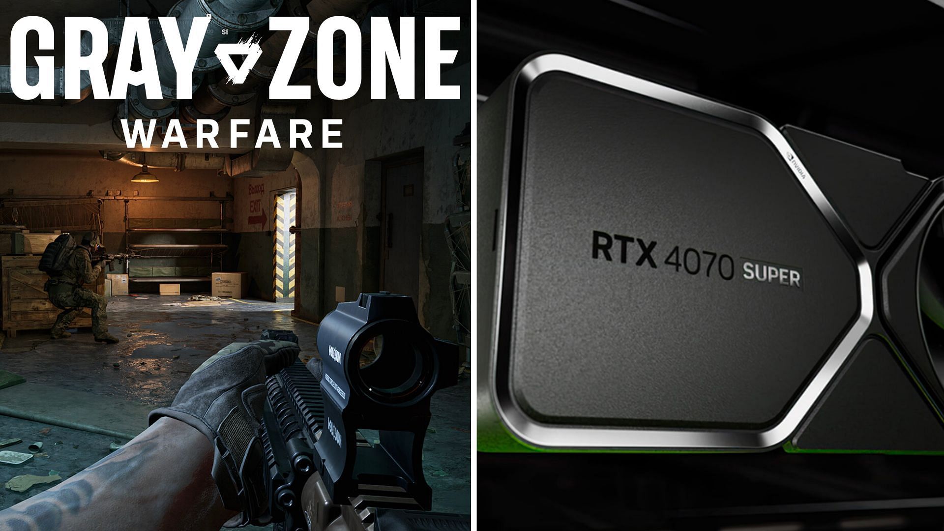 The RTX 4070 and 4070 Ti are some of the best graphics cards for Gray Zone Warfare (Image via Steam and Nvidia)