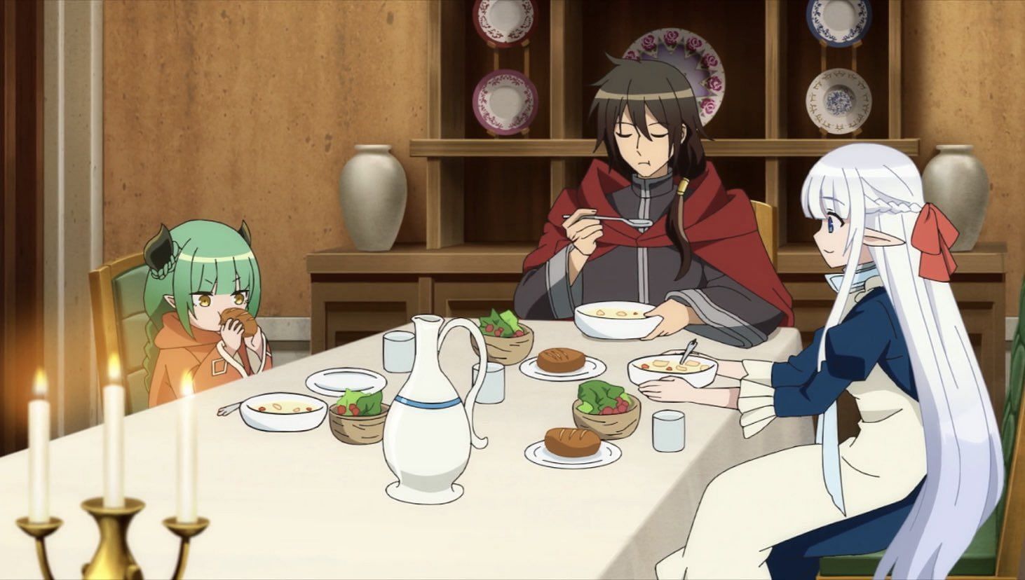 For, Zagan, and Nephy eating together in the latest episode (Image via Brain&#039;s Base).