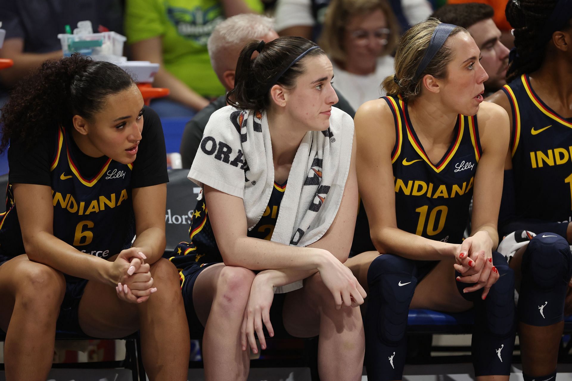 Caitlin Clark playing  in the WNBA for Indiana Fever