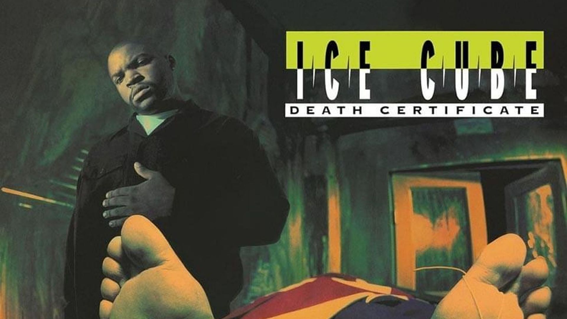The official album cover for Ice Cube&#039;s 1991 album &#039;Death Certificate&#039; (Image via genius.com)