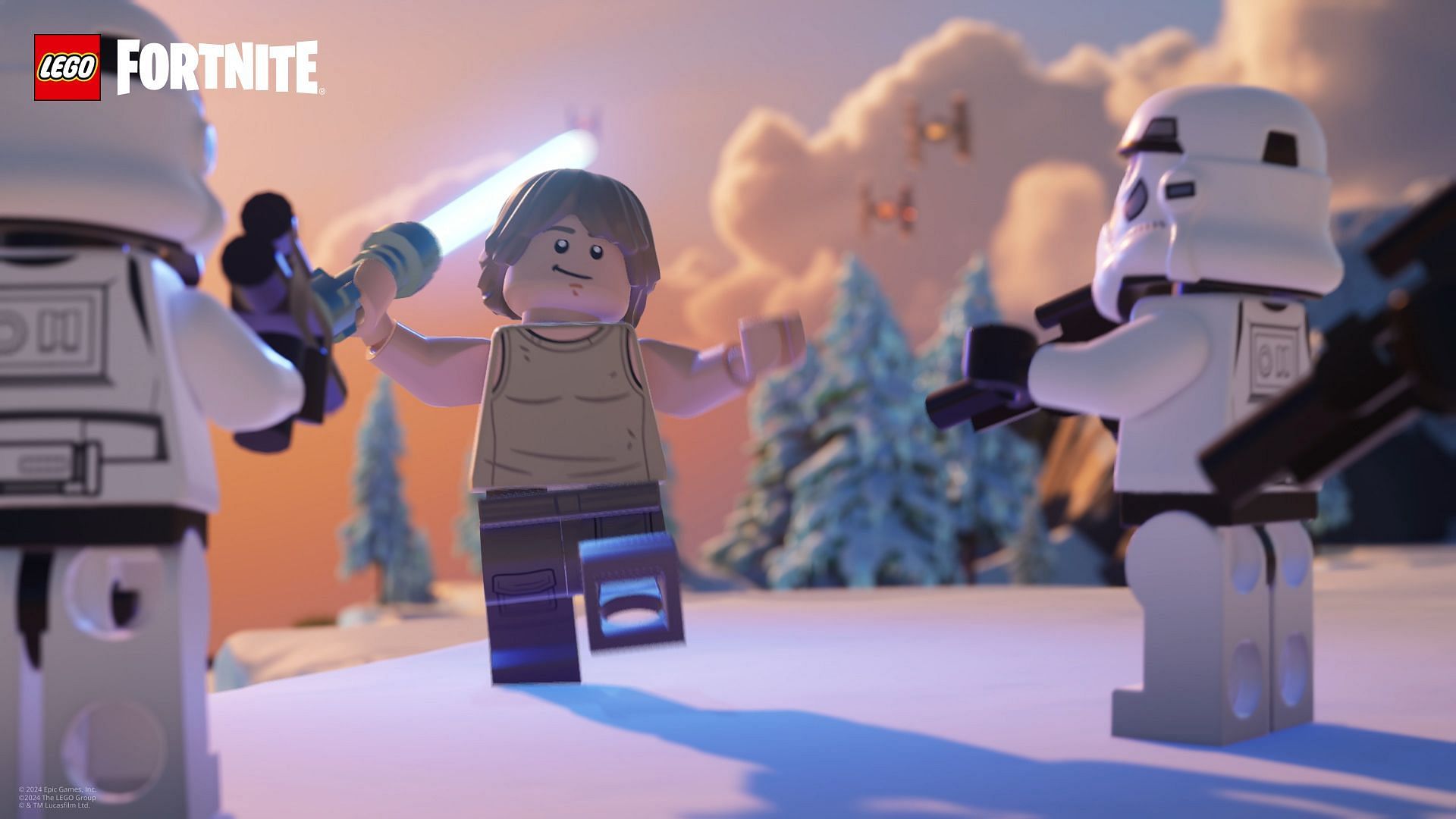 Stormtroopers are all around the LEGO map (Image via Epic Games)