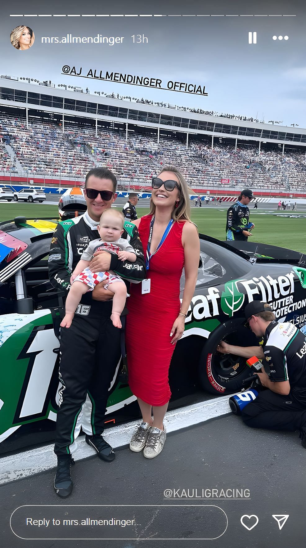 Tara and AJ Allmendinger with Aero James