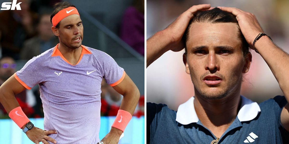 Rafael Nadal (L), Alexander Zverev (R) )Image Source: Getty)