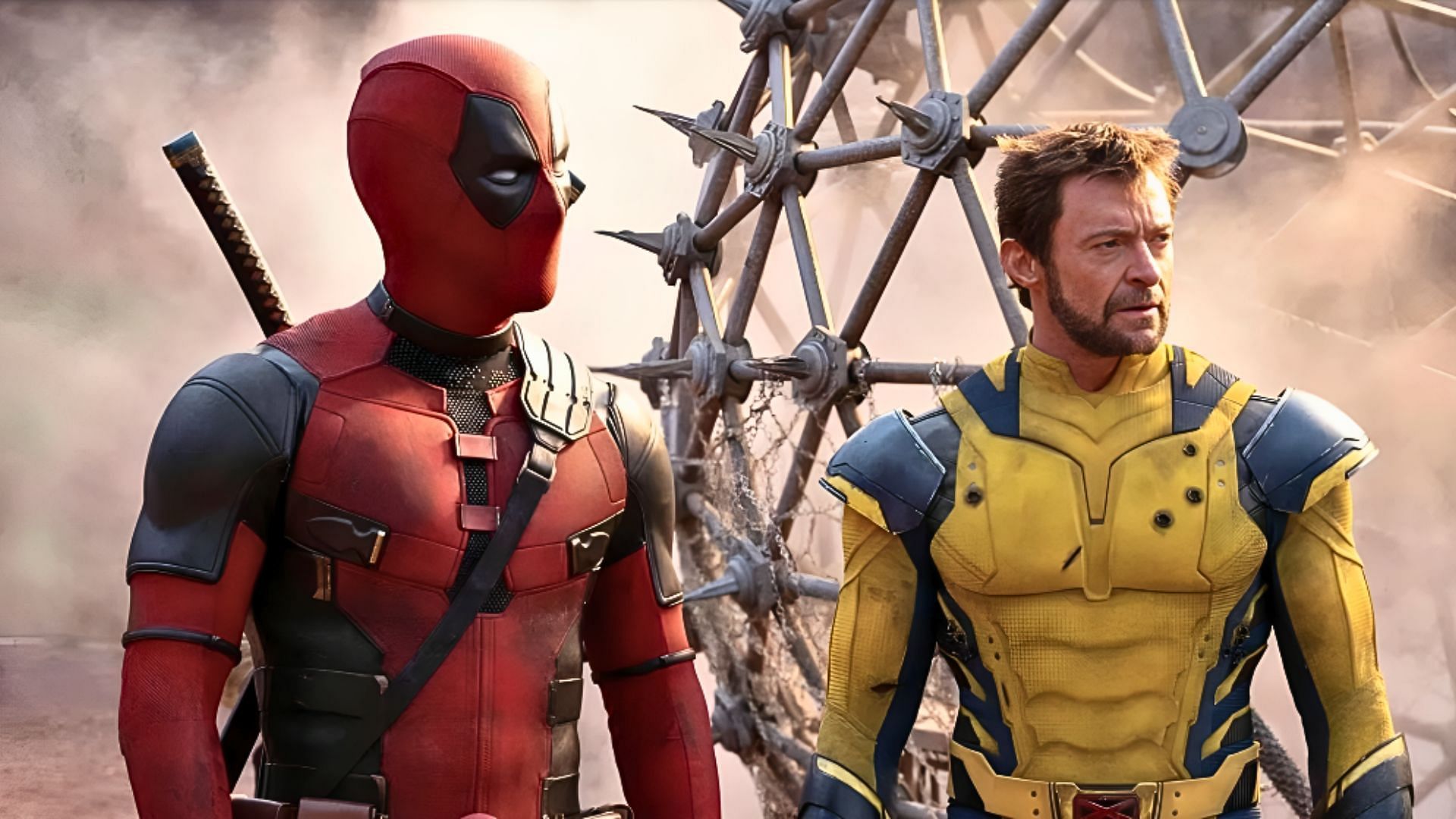Ryan Reynolds (left) and Hugh Jackman (right) in and as Deadpool &amp; Wolverine (Image via Marvel)