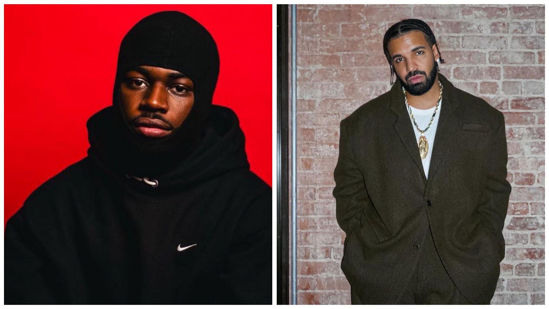 American singer 4Batz denies any issued with Drake after a now-deleted tweet to Kendrick Lamar over the weekedn (Image via @4Batzz/X and @champagnepapi/Instagram) 