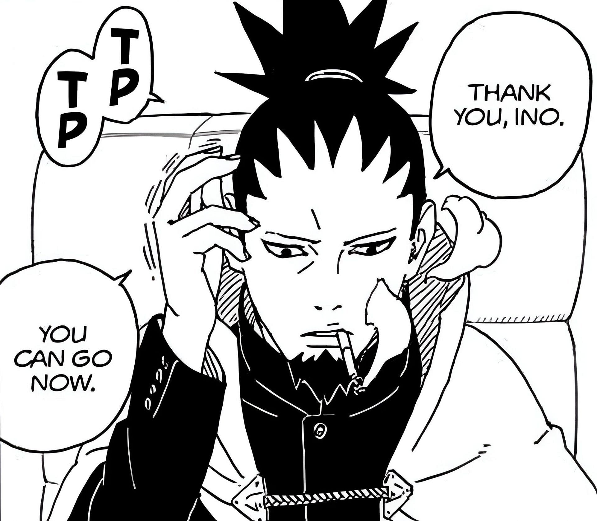 Shikamaru Nara as seen in the manga (Image via Shueisha)