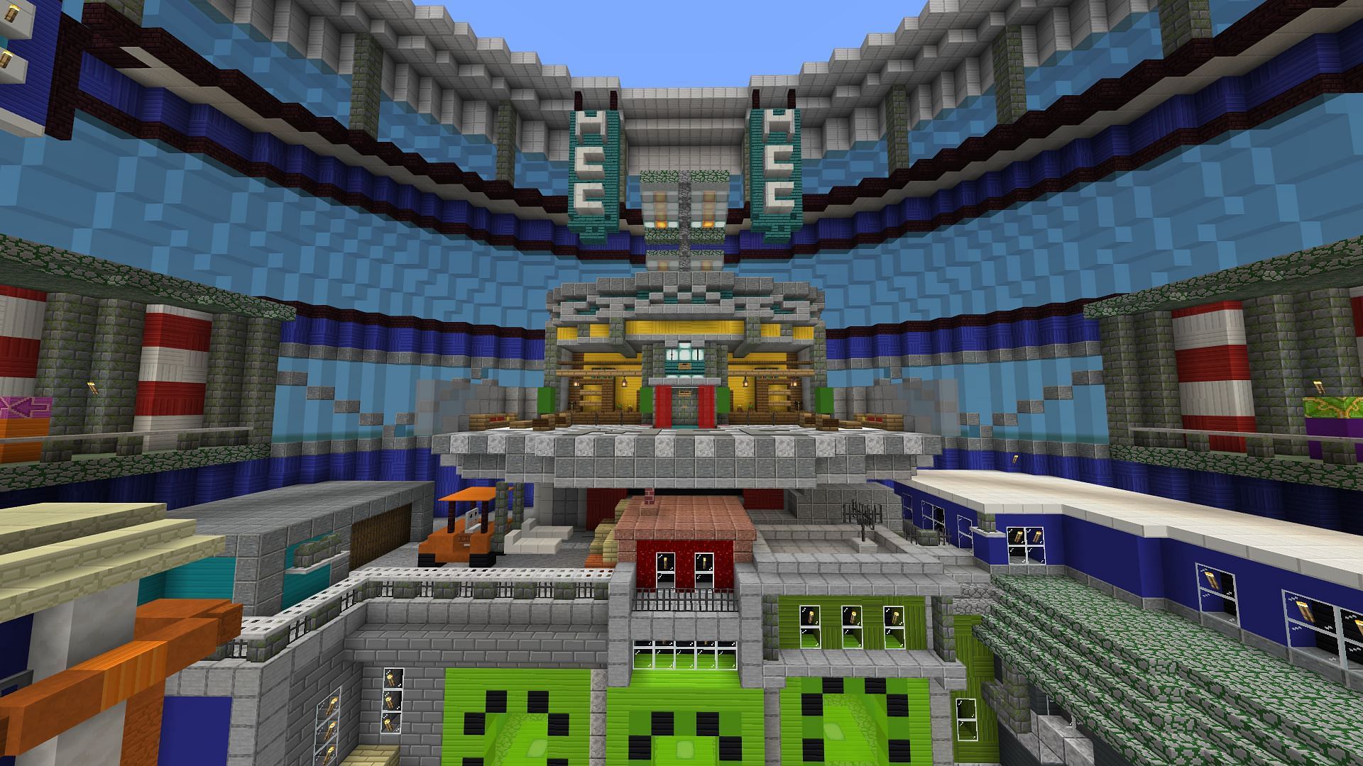 This Minecraft parkour map is great for larger multiplayer gatherings (Image via PAPISOP)
