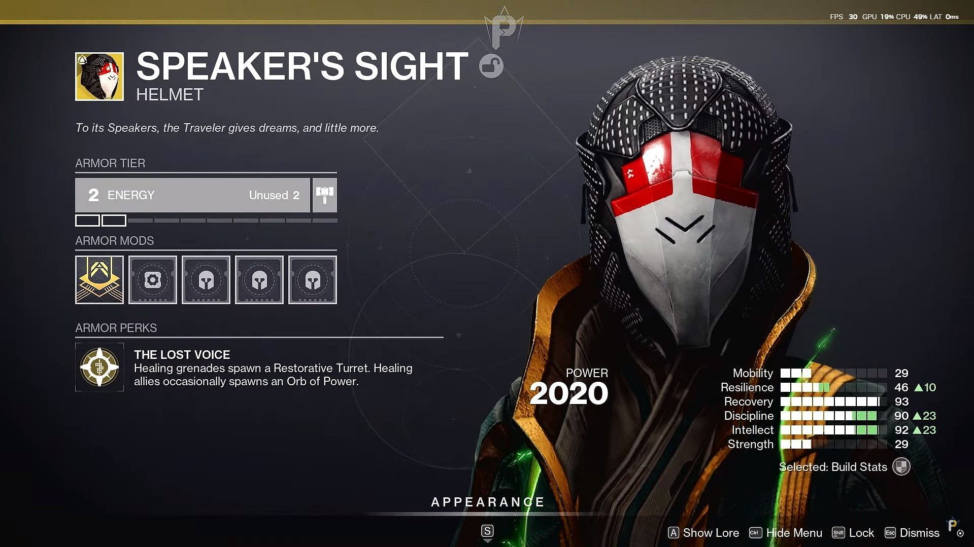 Speaker&#039;s Sight in Destiny 2 (Image via YouTube/FalloutPlays)