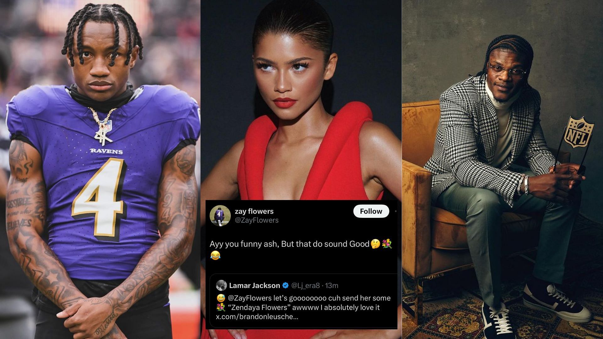 Lamar Jackson falls for viral quote claiming Zendaya picked Ravens