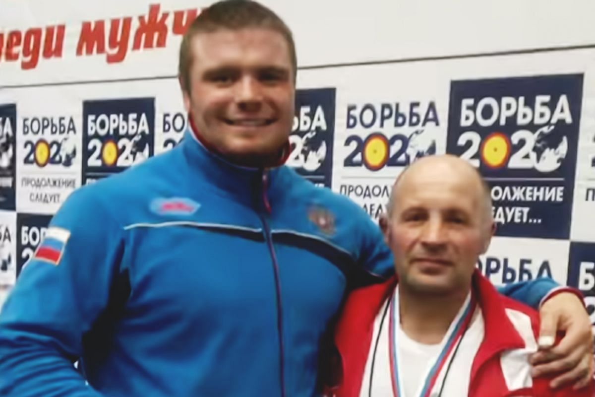 Anatoly Malykhin and his coach Zaharushkin Vladimir Vitalyevich