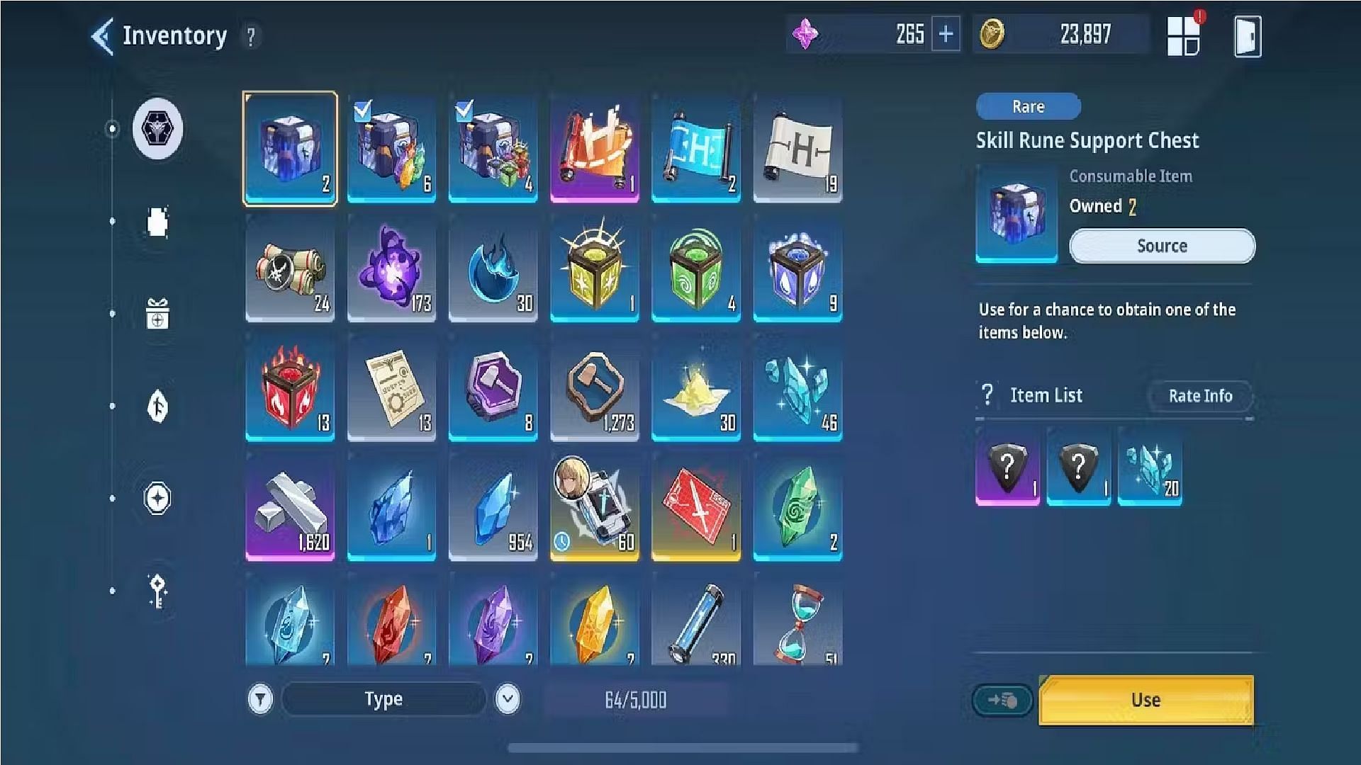 Open the Skill Rune Support Chests (Image via Netmarble)