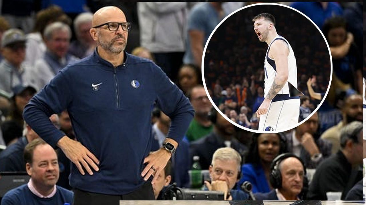 Jason Kidd jokes about Luka Doncic with help from Siri while speaking to media members