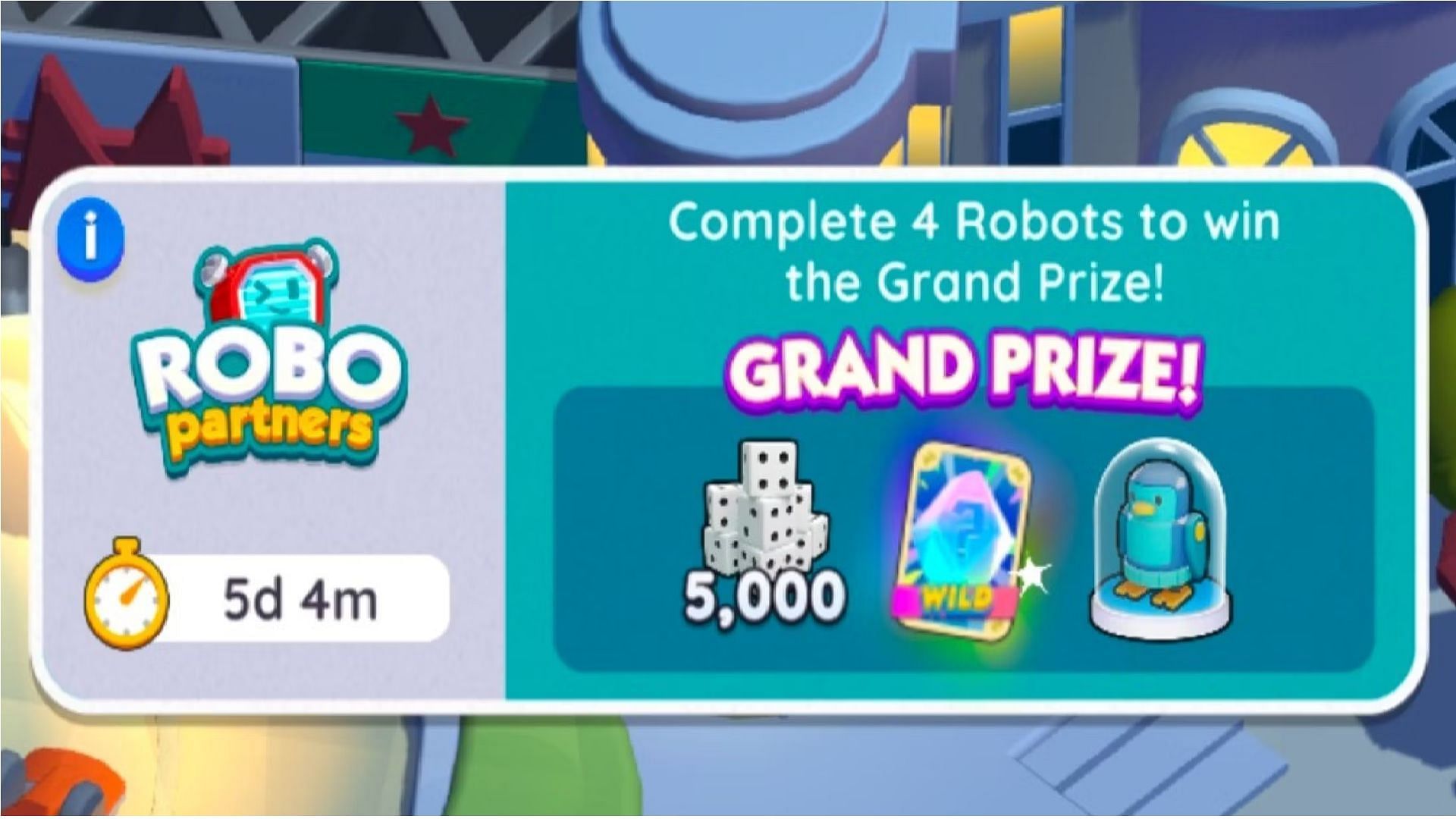 You will earn plenty of amazing rewards for completing the Robo Partners event. (Image via Scopely)