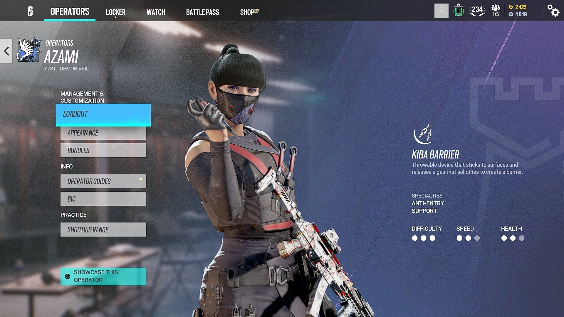 Azami is one of the strongest defense operators for Outback (Image via Ubisoft)