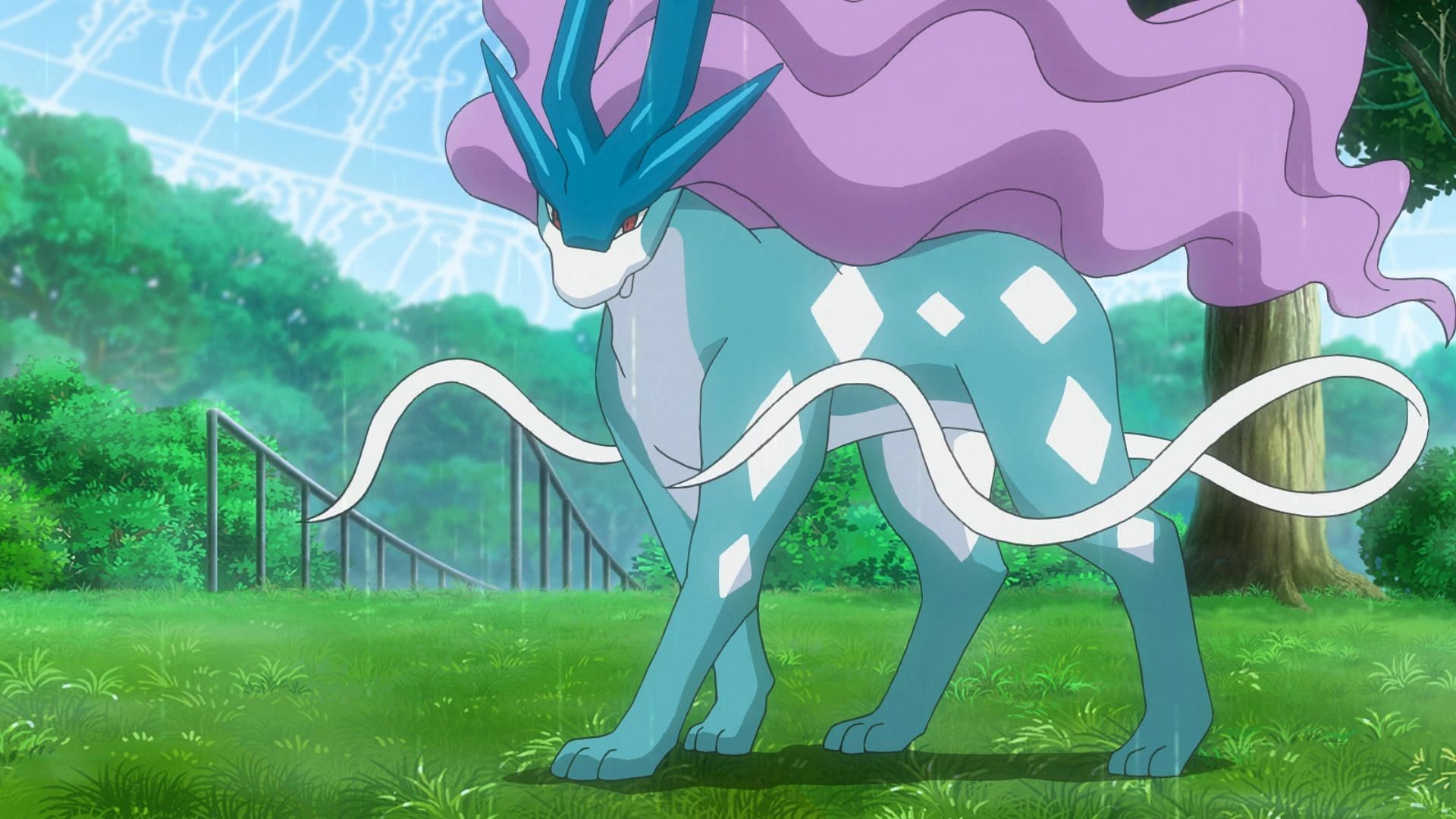 Suicune in the anime (Image via The Pokemon Company)