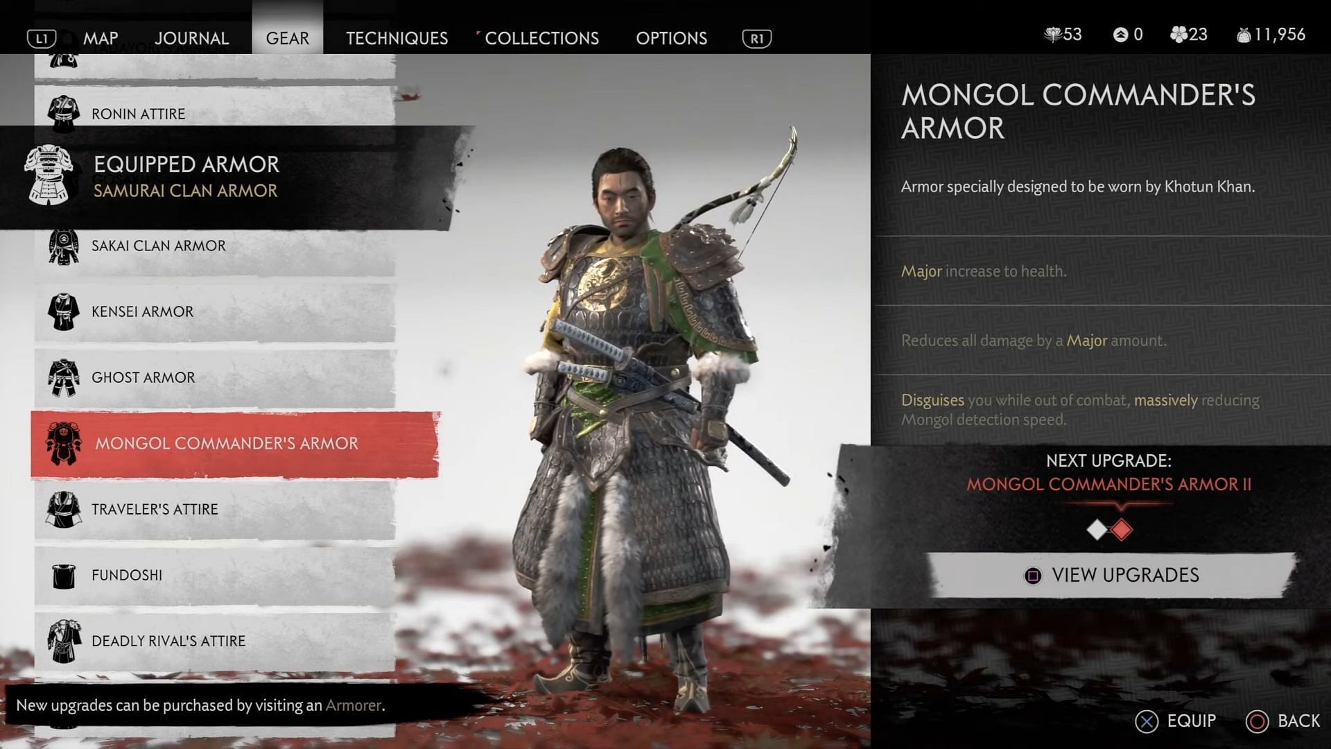 Mongol Commander&#039;s Armor (Image via Sucker Punch || YouTube/Enzyme77)