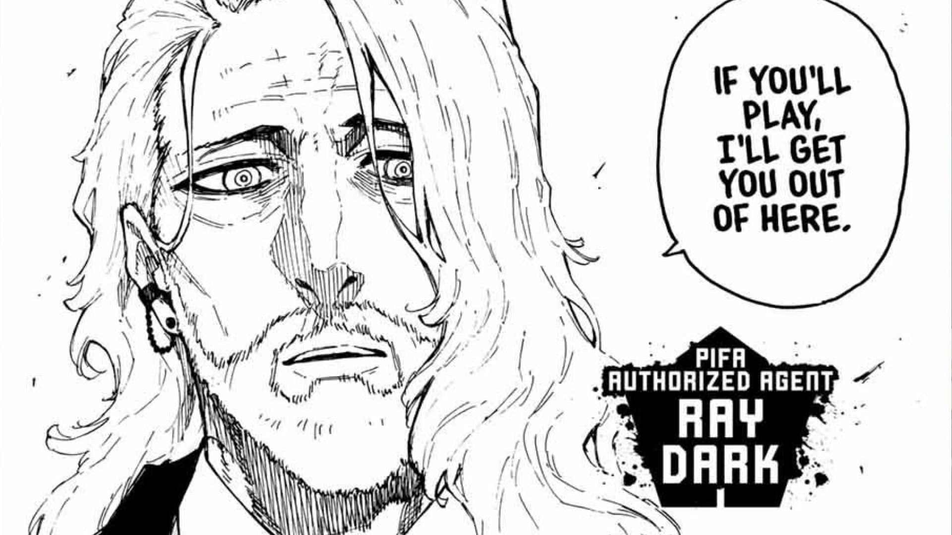 PIFA President Ray Dark as seen in the Blue Lock manga (Image via Kodansha)