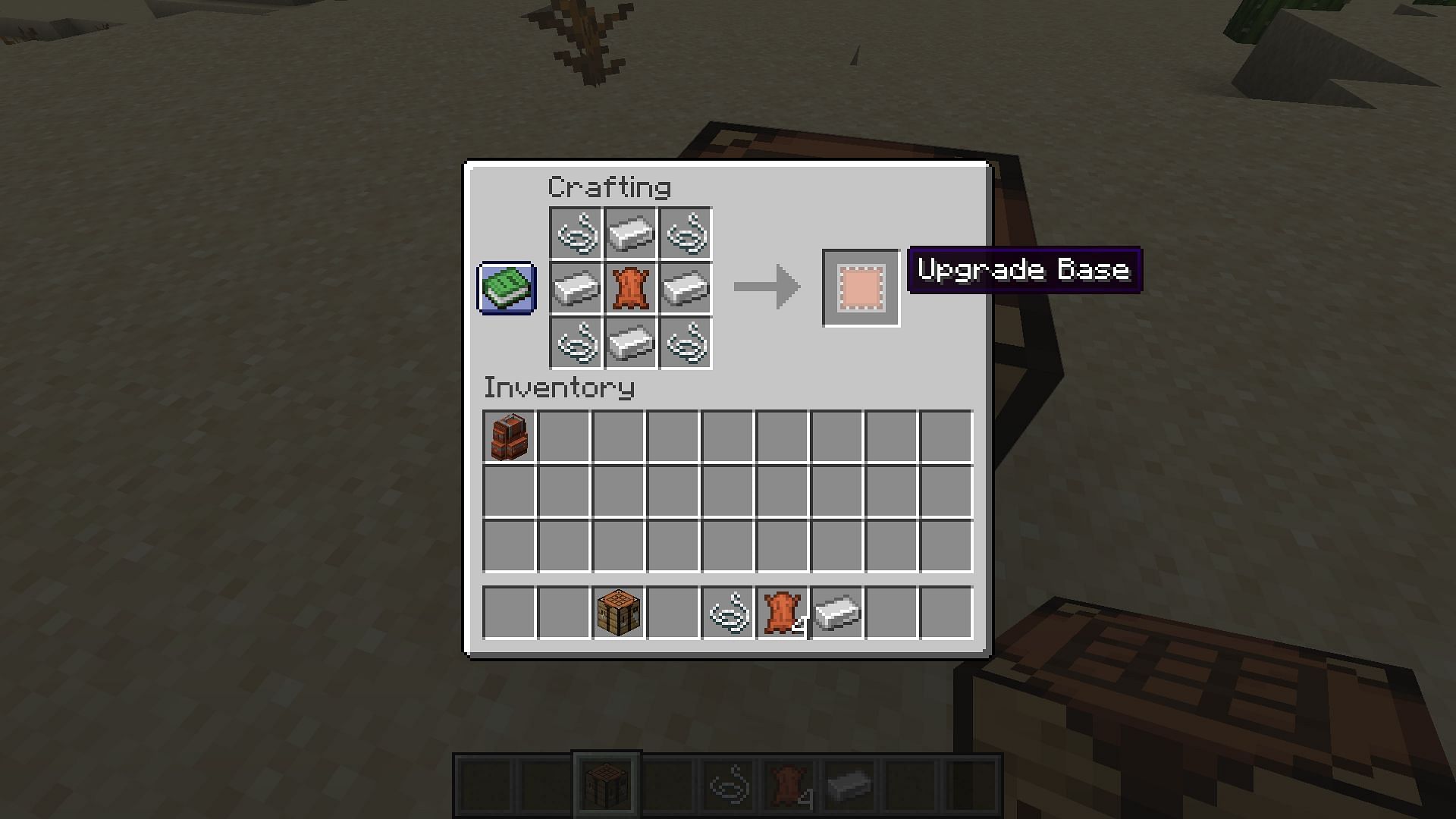 Upgrade base crafting recipe (Image via Mojang Studios)