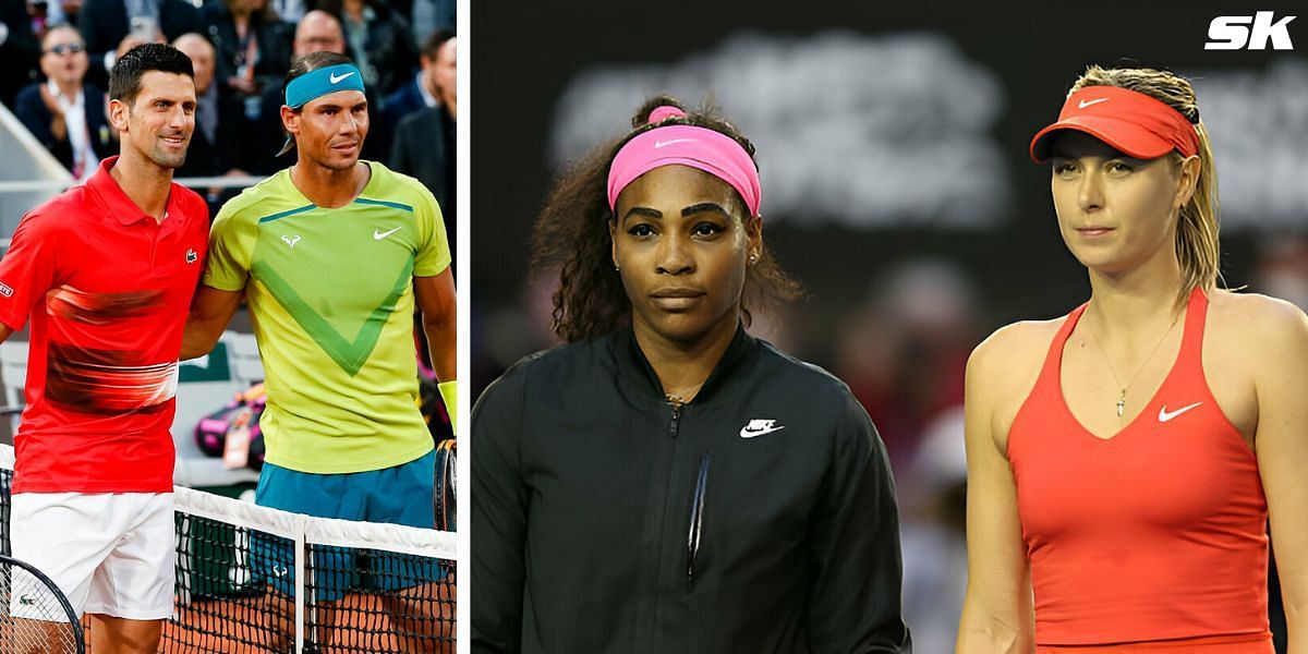 (Left to Right) Novak Djokovic, Rafael Nadal, Serena Williams, Maria Sharapova  (Source: Getty Images)