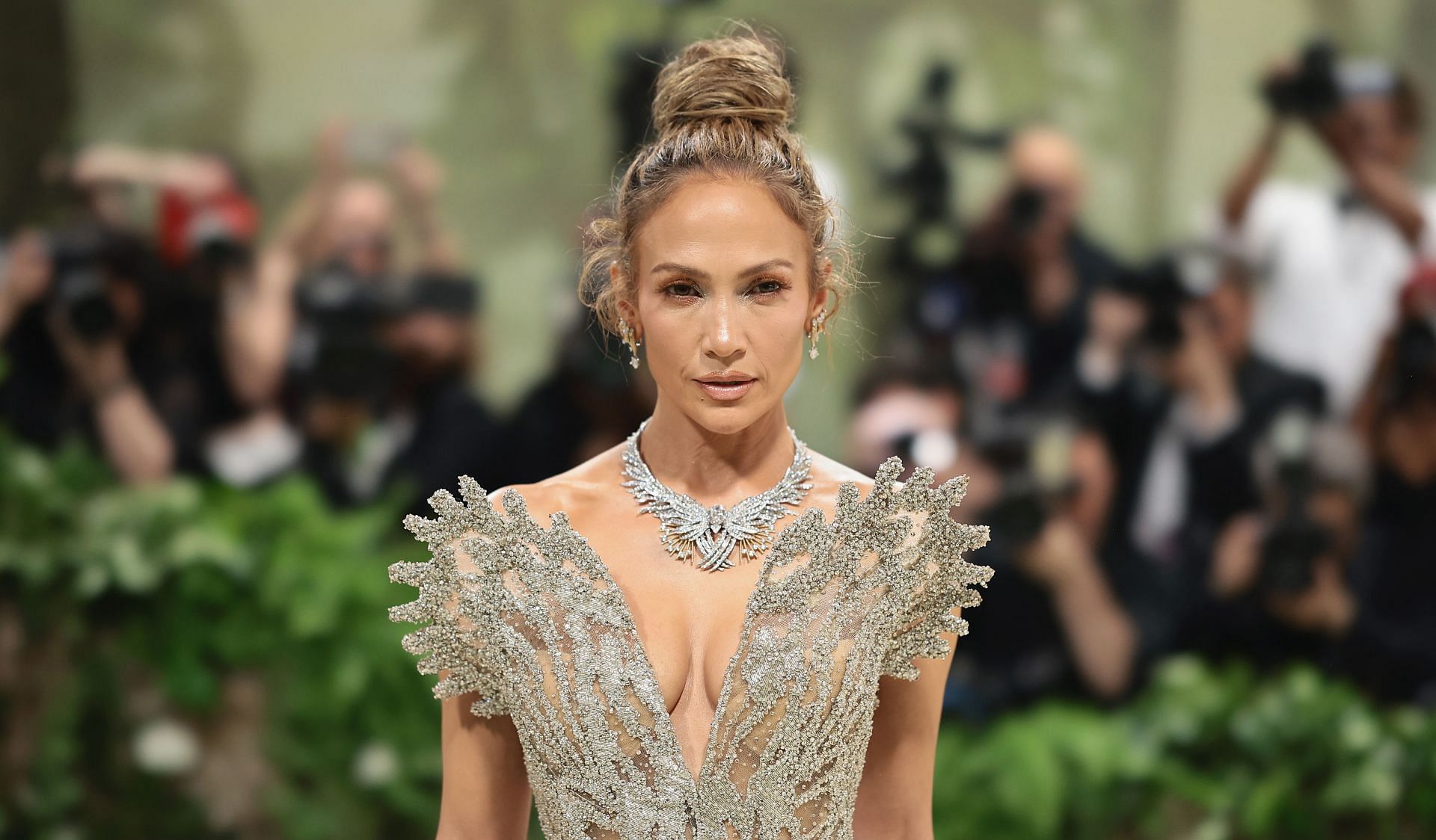 Jennifer Lopez at the 2024 Met Gala Celebrating &quot;Sleeping Beauties: Reawakening Fashion&quot; - Arrivals (Image via Getty Images)