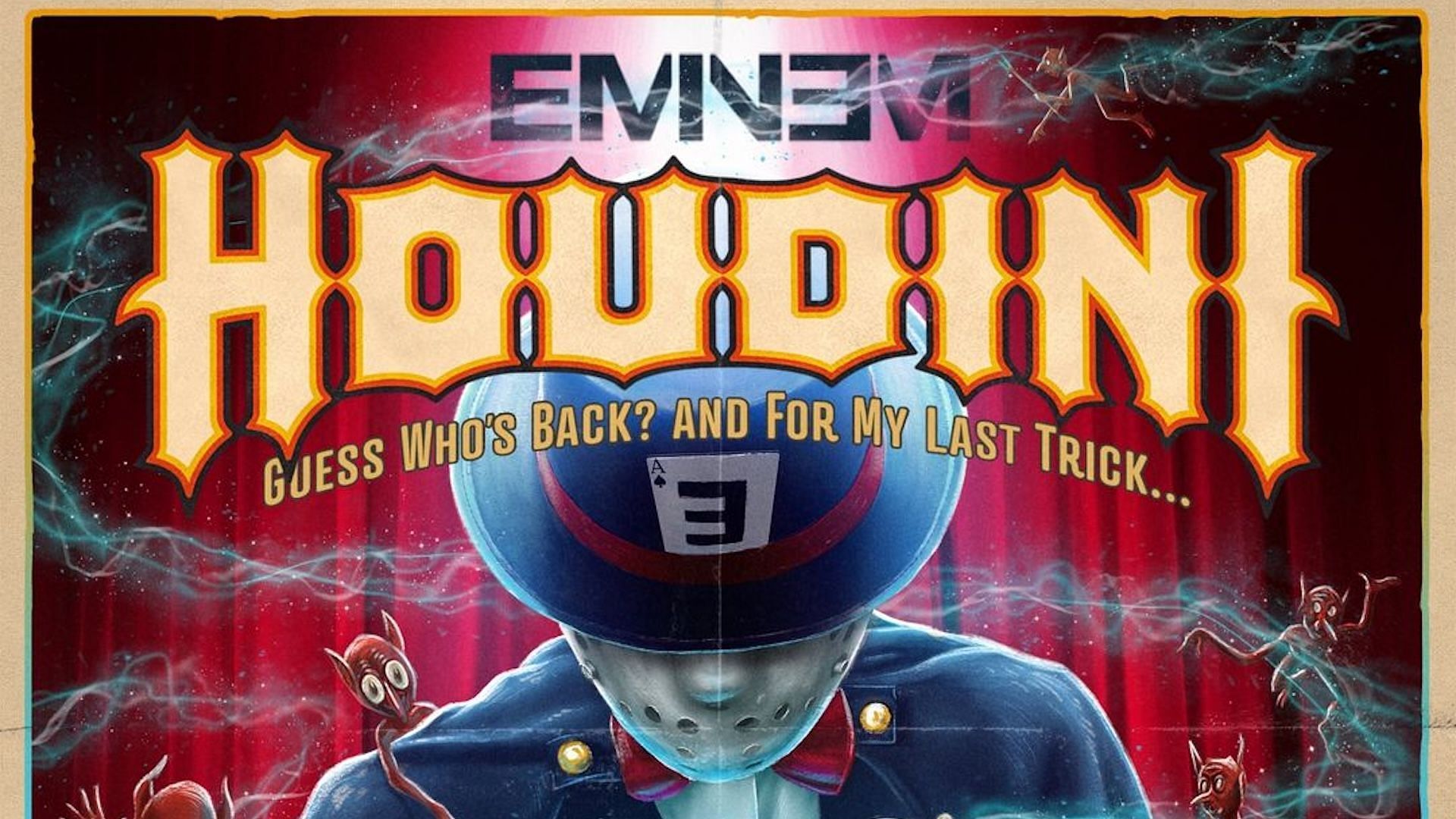 The official single cover for Eminem&#039;s new single &#039;Houdini&#039; (Image via Instagram/@eminem)
