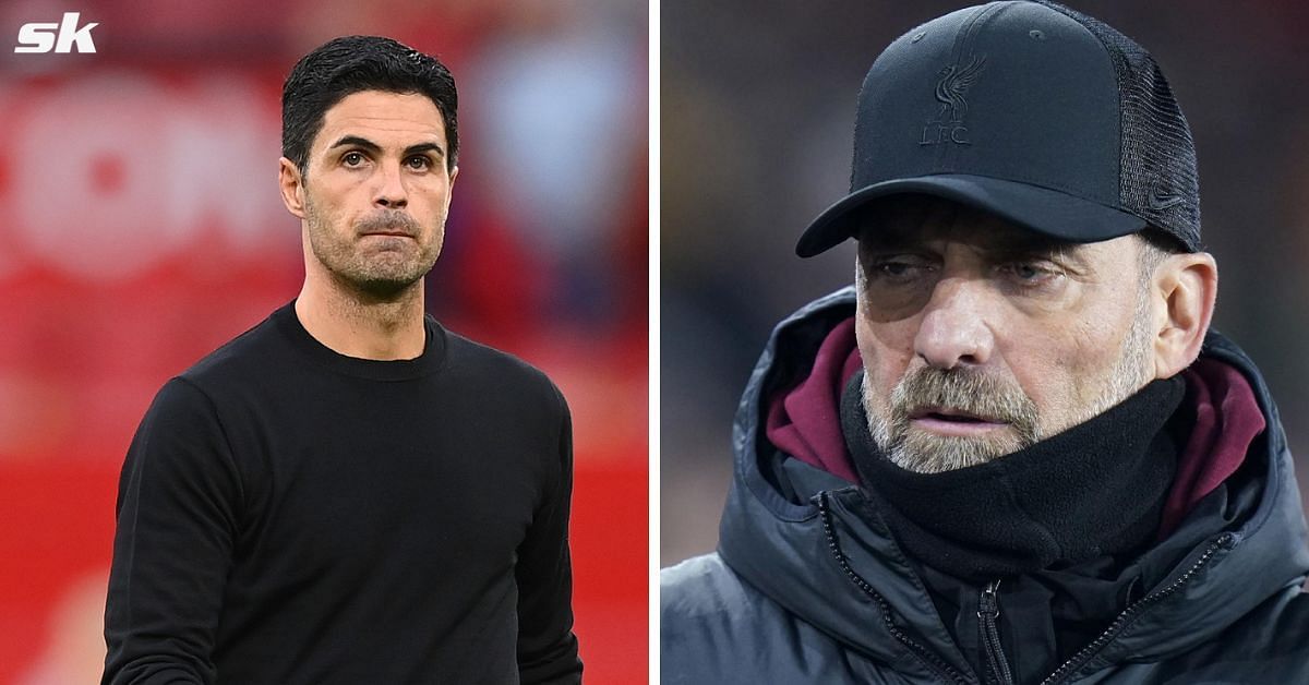 Mikel Arteta (left) and Jurgen Klopp (right)