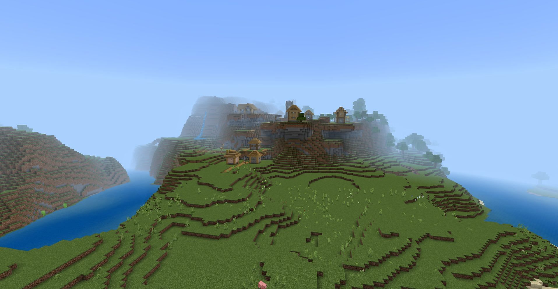 Reducing render distance is a great way to save on frame (Image via Mojang)