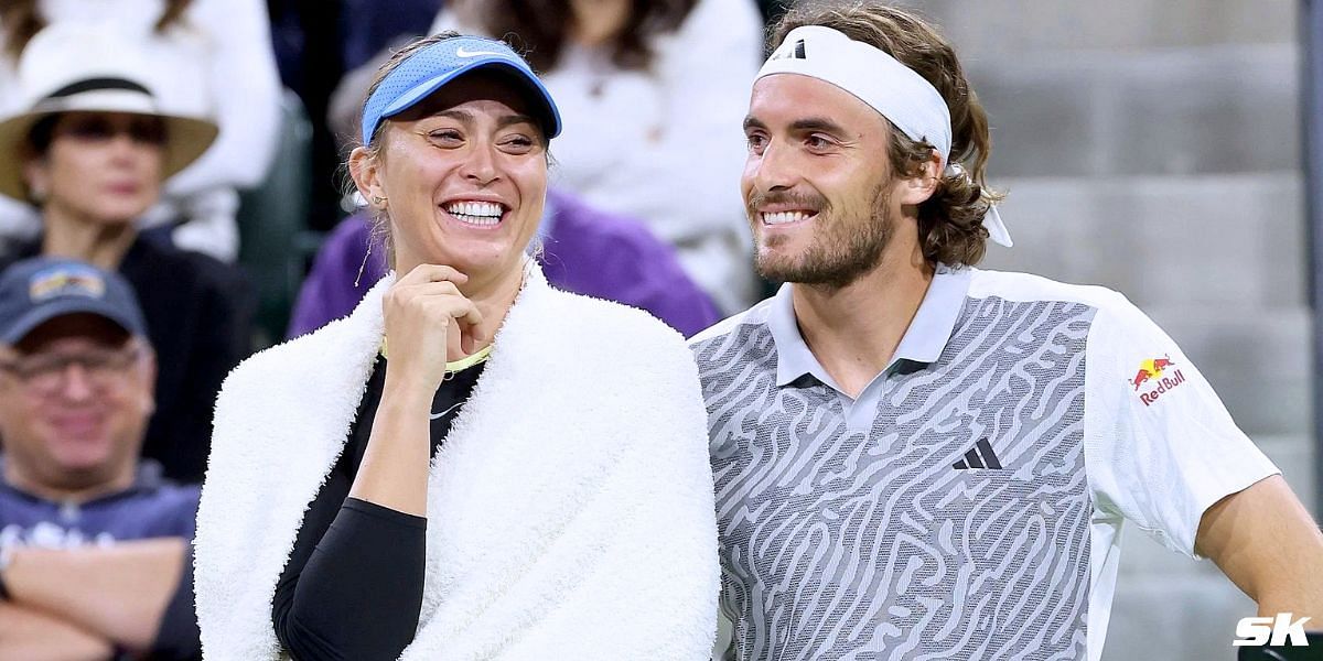 Paula Badosa with Stefanos Tsitsipas. PHOTO: GETTY