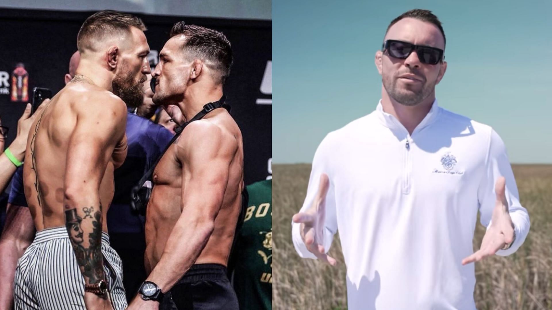 Conor McGregor &amp; Michael Chandler (left), Colby Covington (right) [Images courtesy of @mikechandlermma &amp; @colbycovington on Instagram]