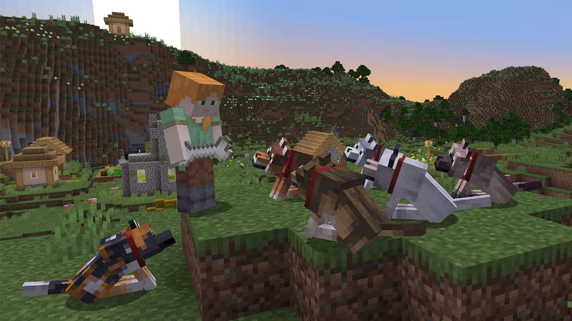 Wolf variants in the game. (Image via Mojang Studios)