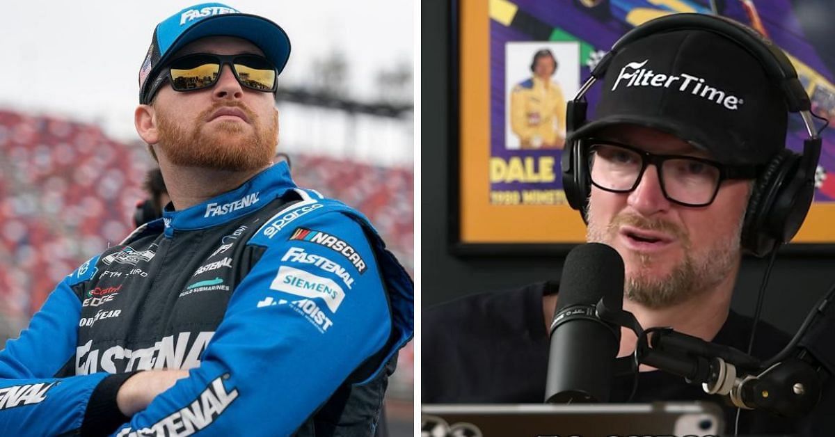 (L) #17 RFK Racing driver Chris Buescher and (R) Dale Earnhardt Jr, NASCAR Hall of Famer