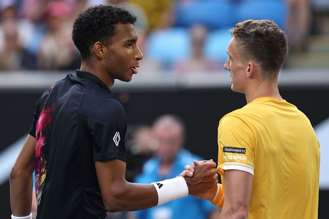  Auger-Aliassime and Lehecka at the 2023 Australian Open