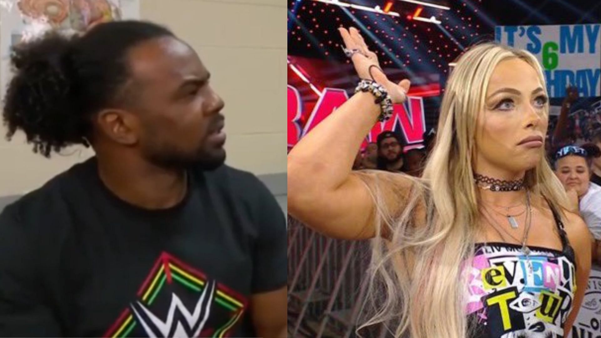 Xavier Woods and Liv Morgan on WWE RAW
