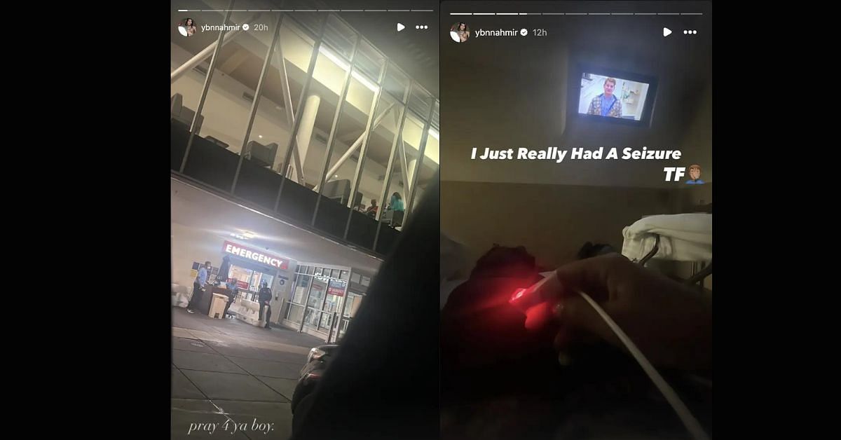 YBN Nahmir reveals that he had a seizure on his Instagram story on May 9 (Image via Instagram/@ybnnahmir)