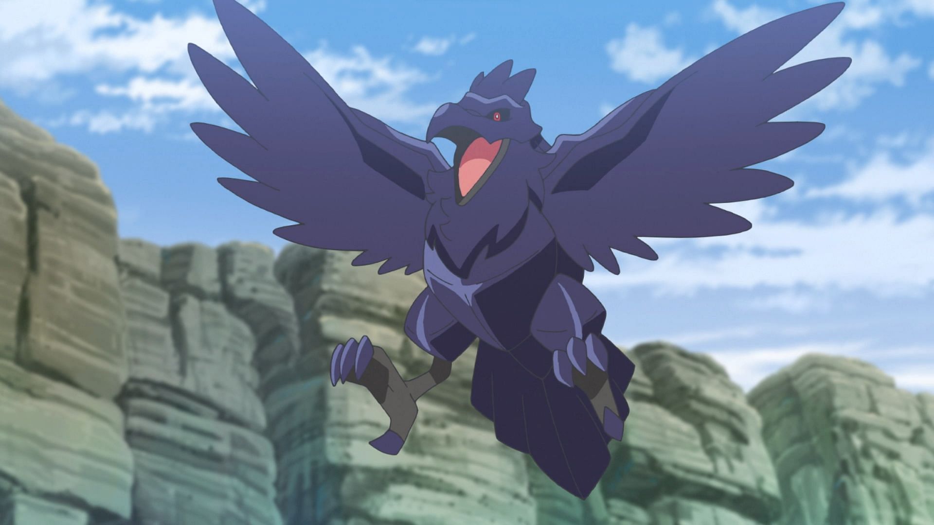 Corviknight is already used for air travel in the Galar region, but this could be explored further in determining its Paradox design (Image via The Pokemon Company)