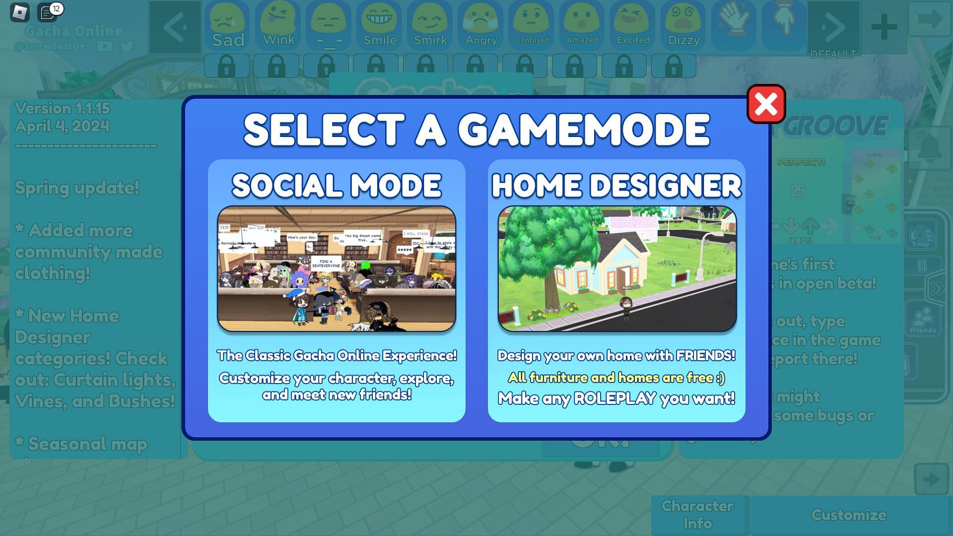 The two gameplay modes (Image via Roblox)
