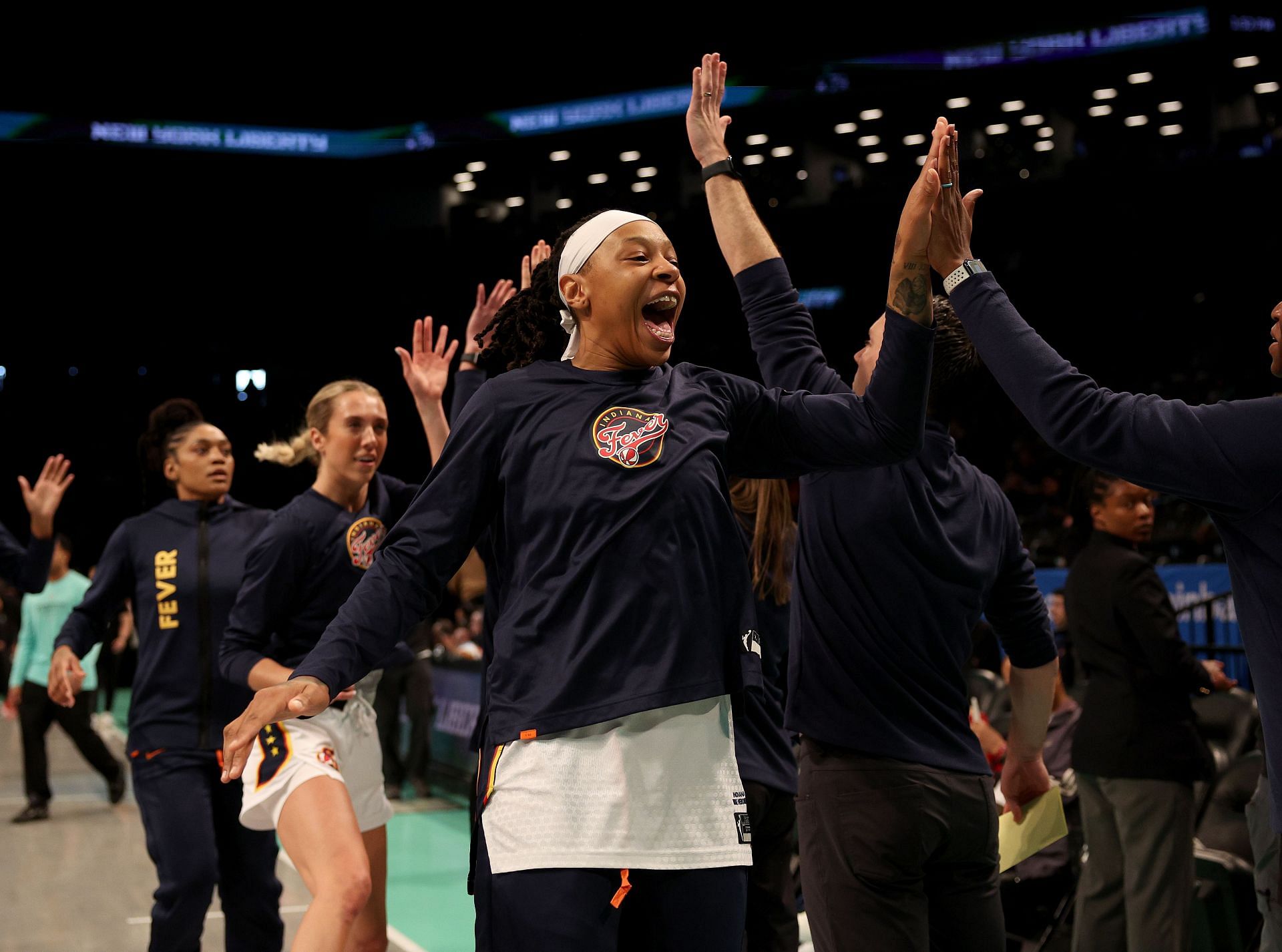 Emma Cannon playing for the Indiana Fever