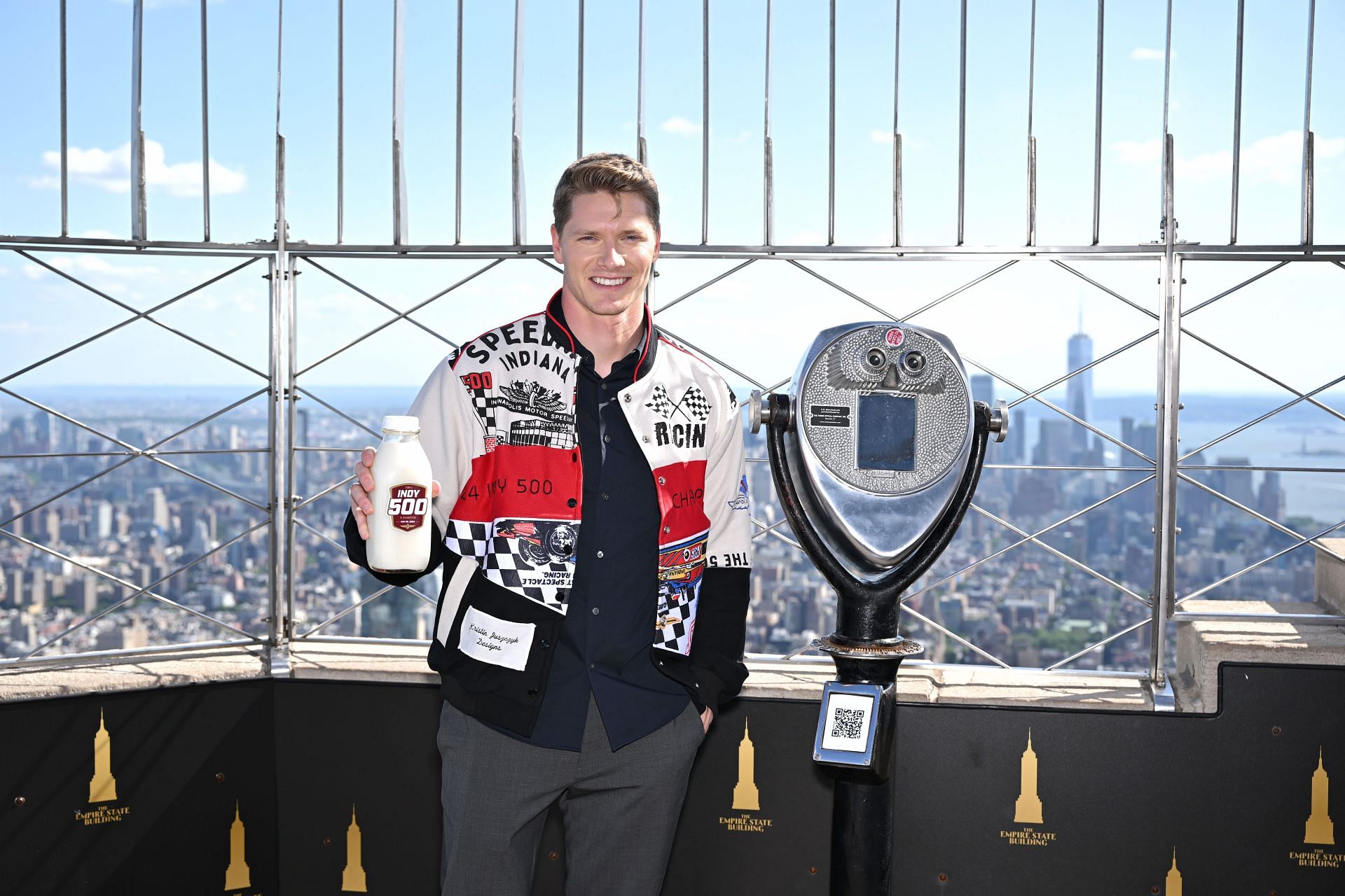 Josef Newgarden Visits the Empire State Building to celebrate second consecutive INDY 500 Victory